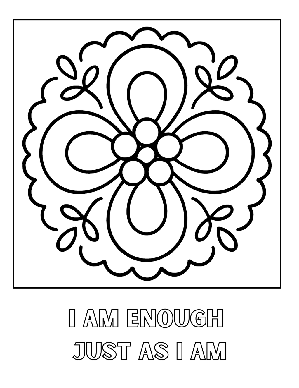 Positive Affirmations Coloring Book for Kids