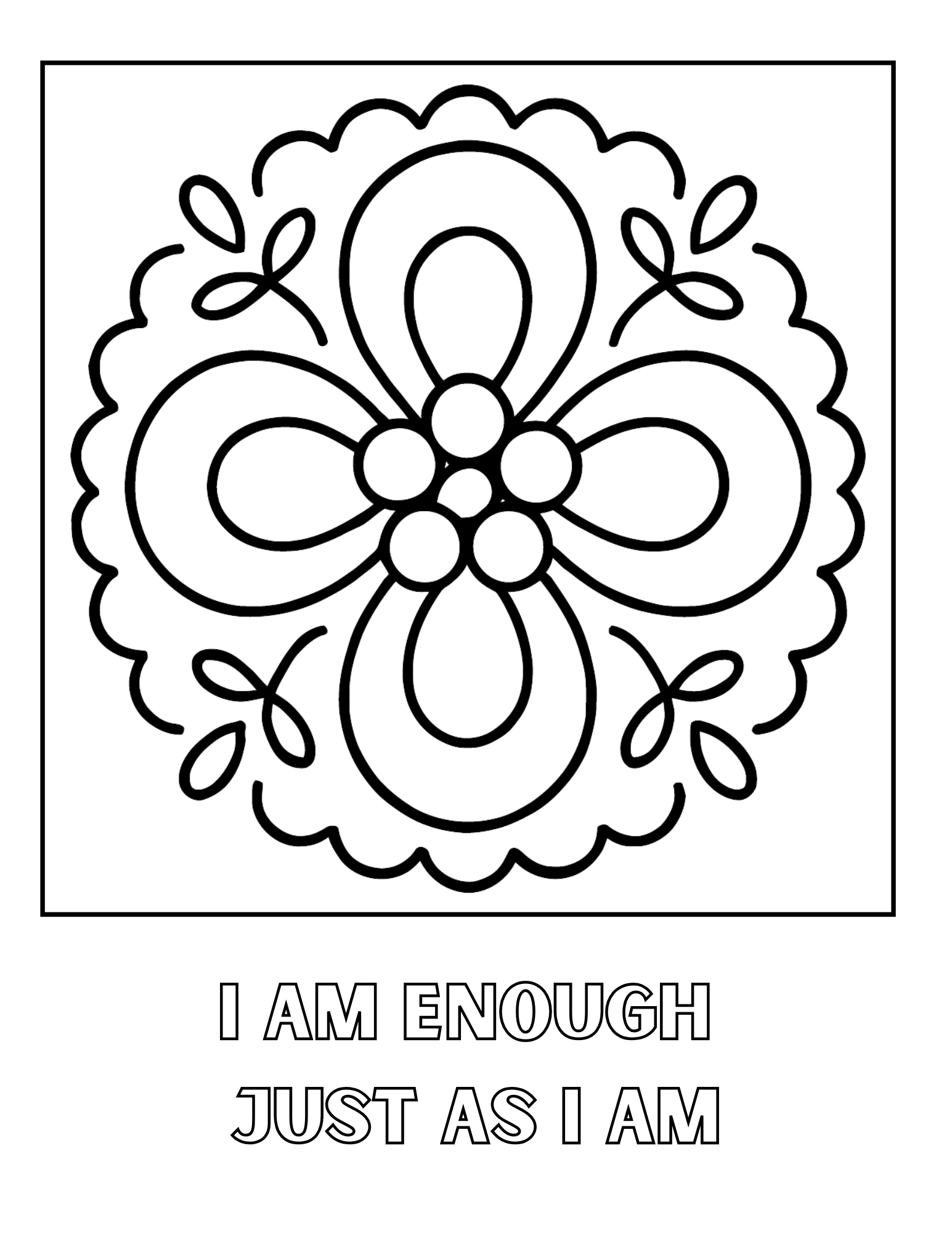 Positive Affirmations Coloring Book for Kids