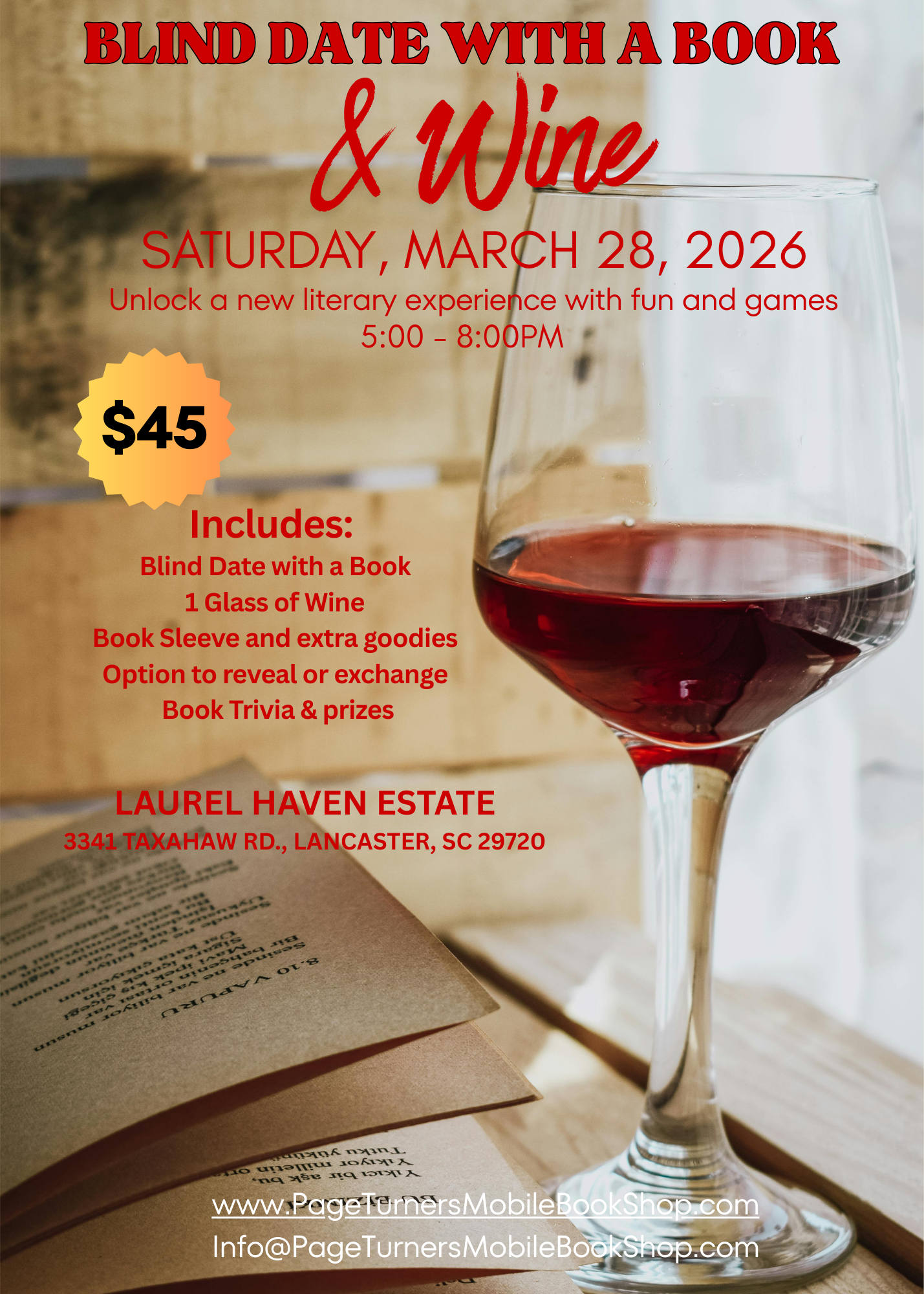 Blind Date with a Book and Wine